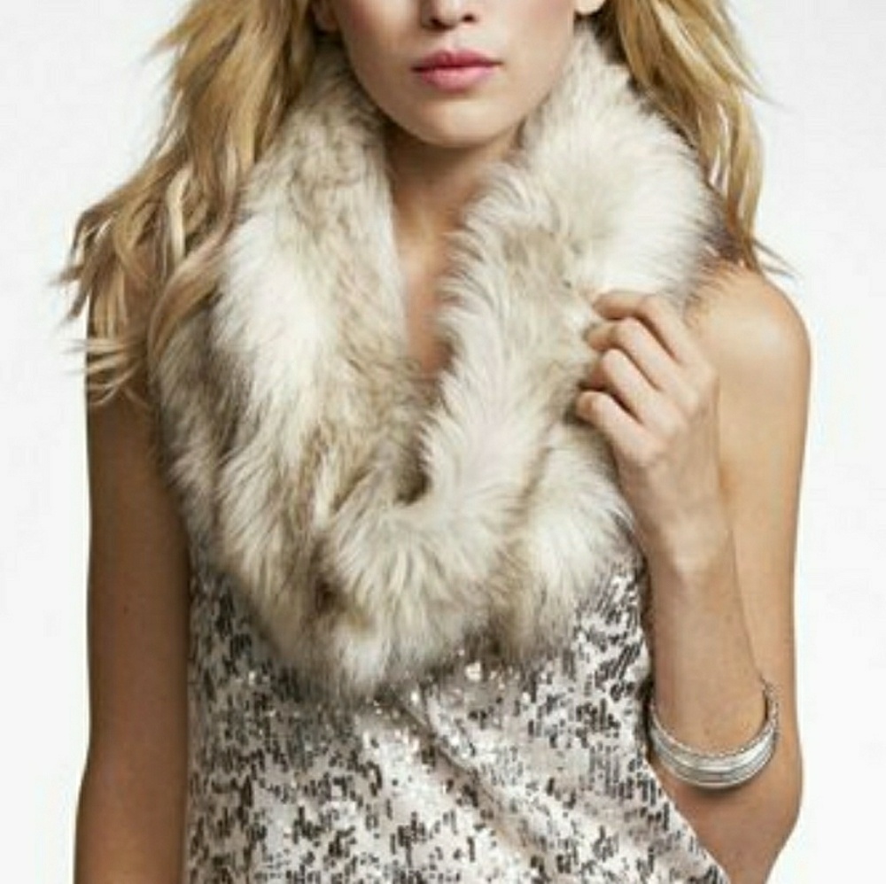 Express Faux Fur Loop Scarf